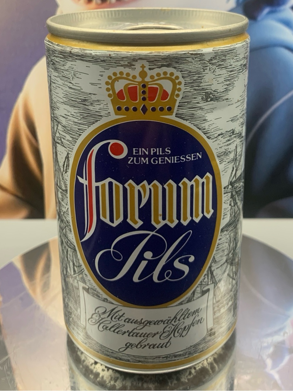 Vintage Beer Can Forum Pils Pull Tab Empty Lindenbrauerei Germany Aluminum Can